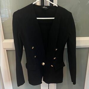 Express Black Blazer with Gold Buttons